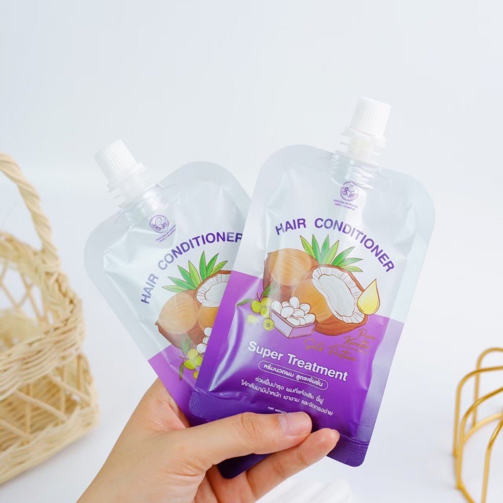 ครีมนวดผม 50g ทรีทเมนต์ ครีมหมักผม พรทิน่า เคราติน ผมนุ่มลื่น เงางาม มีน้ำหนัก ซ่อมผมเสีย แห้ง แตกปลาย