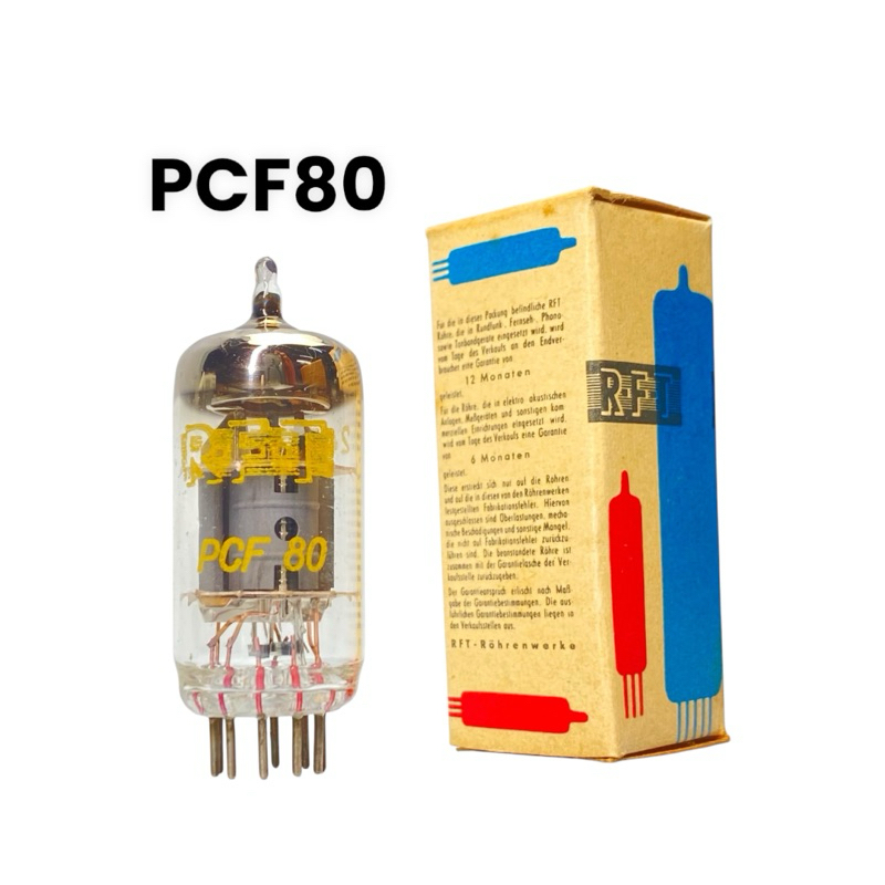 PCF80 Triode-Pentode Frequency converter VACUUM TUBE VALVE (NOS) EAST GERMANY RFT LN329 LZ329 9A8 8A8 30C1 9TP9