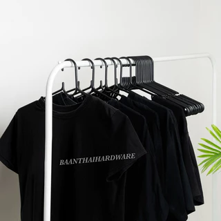 ไม้แขวนเสื้อ สีขาว มินิมอล แพ็ค6ชิ้น ไม้แขวนพลาสติก เกรดห้าง