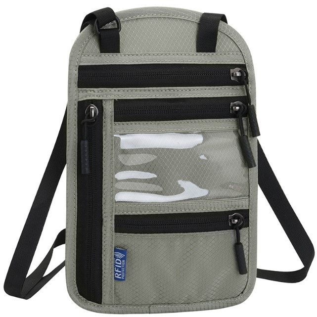 SMกระเป๋าใส่พาสปอร์ต พร้อมแผ่นป้องกันการสแกน RFID ใส่เอกสารการเดินทาง รุ่น WLP-1065 (W4-028) RFID จากร้านSmart Choices