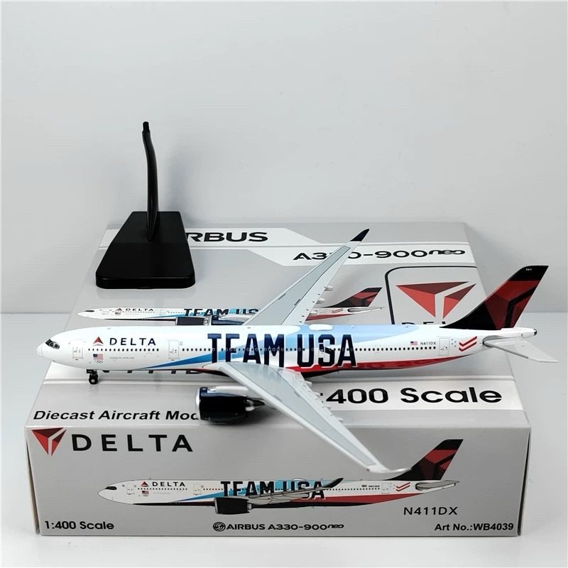 โมเดลเครื่องบิน Delta Airlines A330-900neo "Team USA" N411DX [พร้อมส่ง]