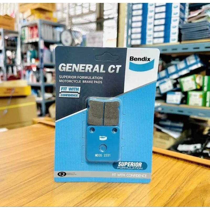 Bendix ผ้าดิสเบรคหลัง KAWASAKI KSR,Z125,KLX140,KLX150 (MD35)