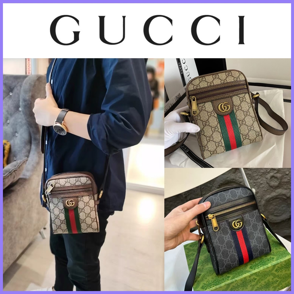 GUCCI Ophidia series GG กระเป๋าสะพาย กระเป๋าสะพายข้าง กระเป๋าสะพายข้างผู้ชาย