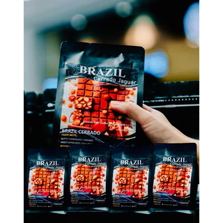 Pangkhon Coffee Roaster BRAZIL CERRADO JAGUAR เมล็ดกาแฟคั่ว Bazil Cerrado Jaguar Pulped Natural Process เมล็ดกาแฟบราซิล