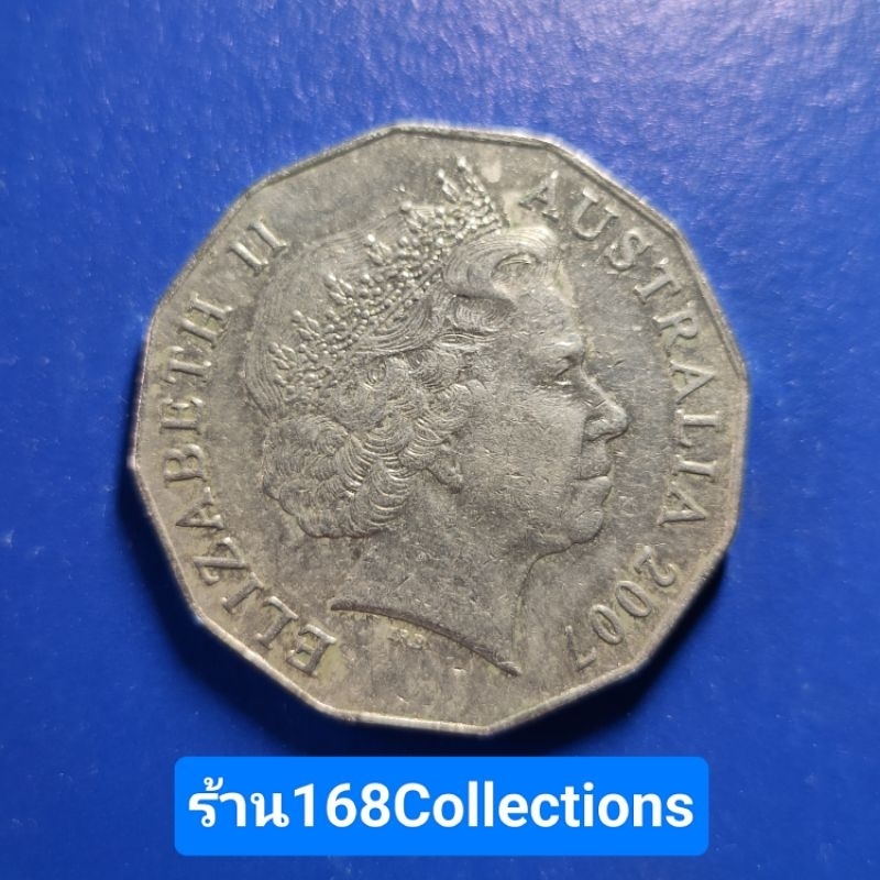 เหรียญ 50 CENTS ของ AUSTRALIA เหรียญใหญ่12เหลี่ยม ค.ศ.2007