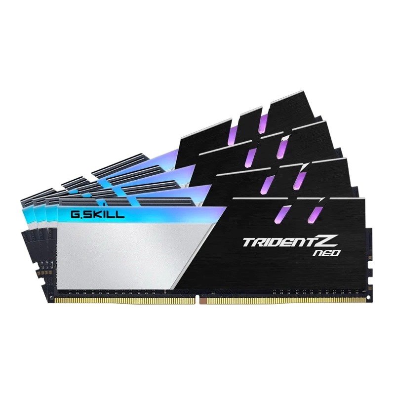 แรม RAM DDR4/3200 64GB G.SKILL TRIDENT Z NEO RGB (16GBx4) 64GB BUS3200 ประกัน LT