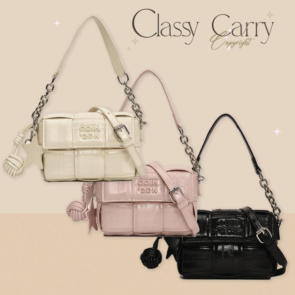 classy.carry กระเป๋าถือคล้องแขน ครอสบอดี้ สไตล์เกาหลี ใบเล็กมาก CH01 size 6 นิ้ว