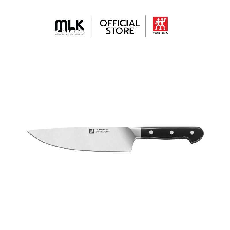 ZWILLING มีดเชฟสแตนเลสสตีล รุ่น Zwilling Pro มีความคมและทนทาน  200 มม. สีเงิน ด้ามสีดำ  N38401201