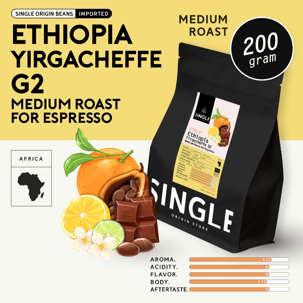Ethiopia Yirgacheffe G2 (Medium Roast) (Specialty Coffee)