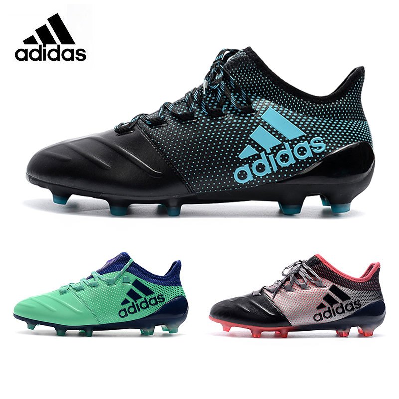 Adidas Mens X17.1 leather FG Football shoes รองเท้าสตัส รองเท้าฟุตบอล คุณภาพสูง รองเท้าฟุตซอล