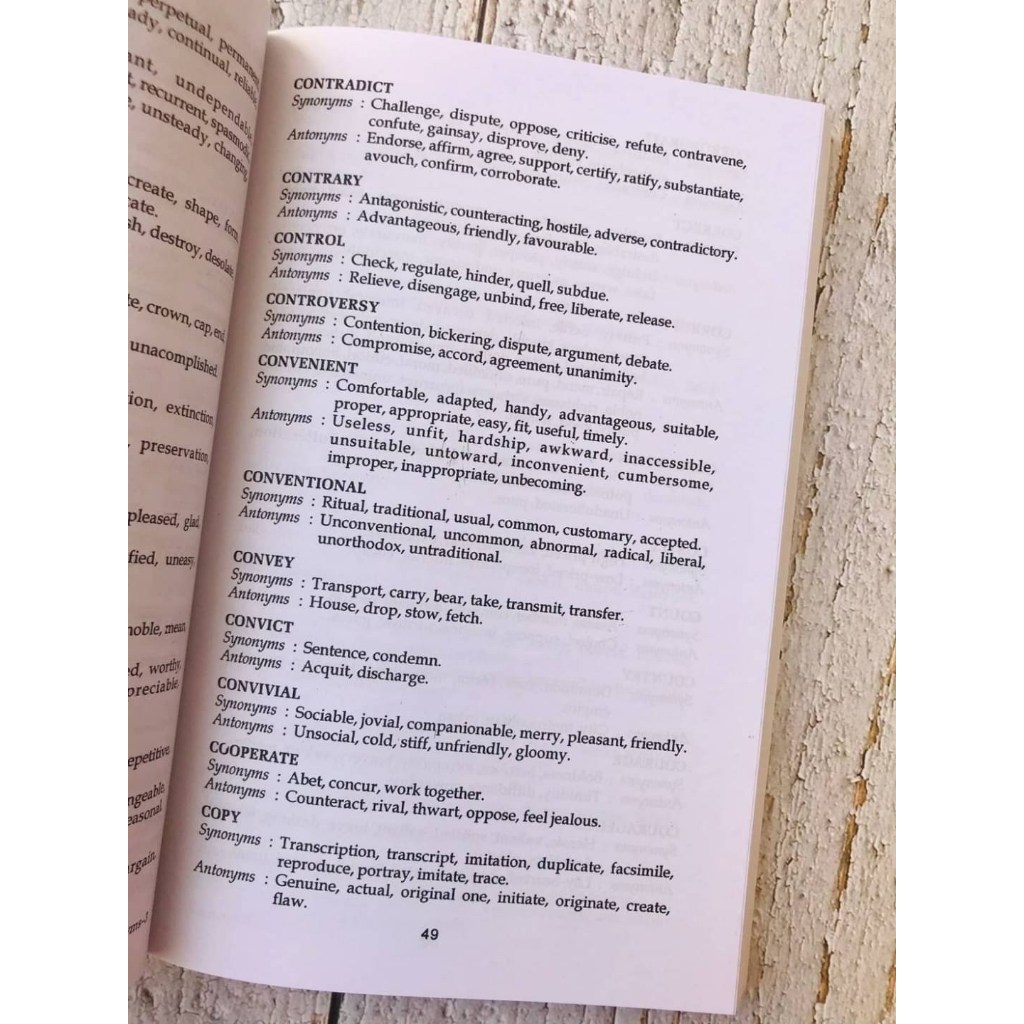 Dictionary Synonyms and Antonyms