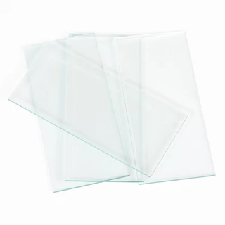 กระจกกันสะเก็ดสีใส (108x50x2mm) กระจกอ๊อก กระจกเชื่อม สี่เหลี่ยม สีใส (ขั้นต่ำ 10 ชิ้น)