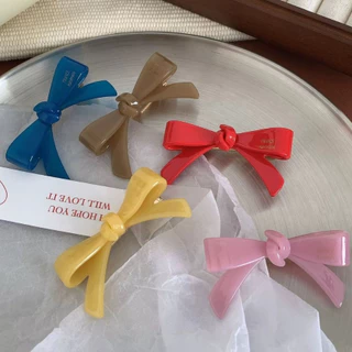 Elegant Bow กิ๊บติดผมโบว์ แบบปากเป็ด ขนาด 6.5cm กิ๊บหนีบผม กิ๊บผม แฟชั่นเกาหลี