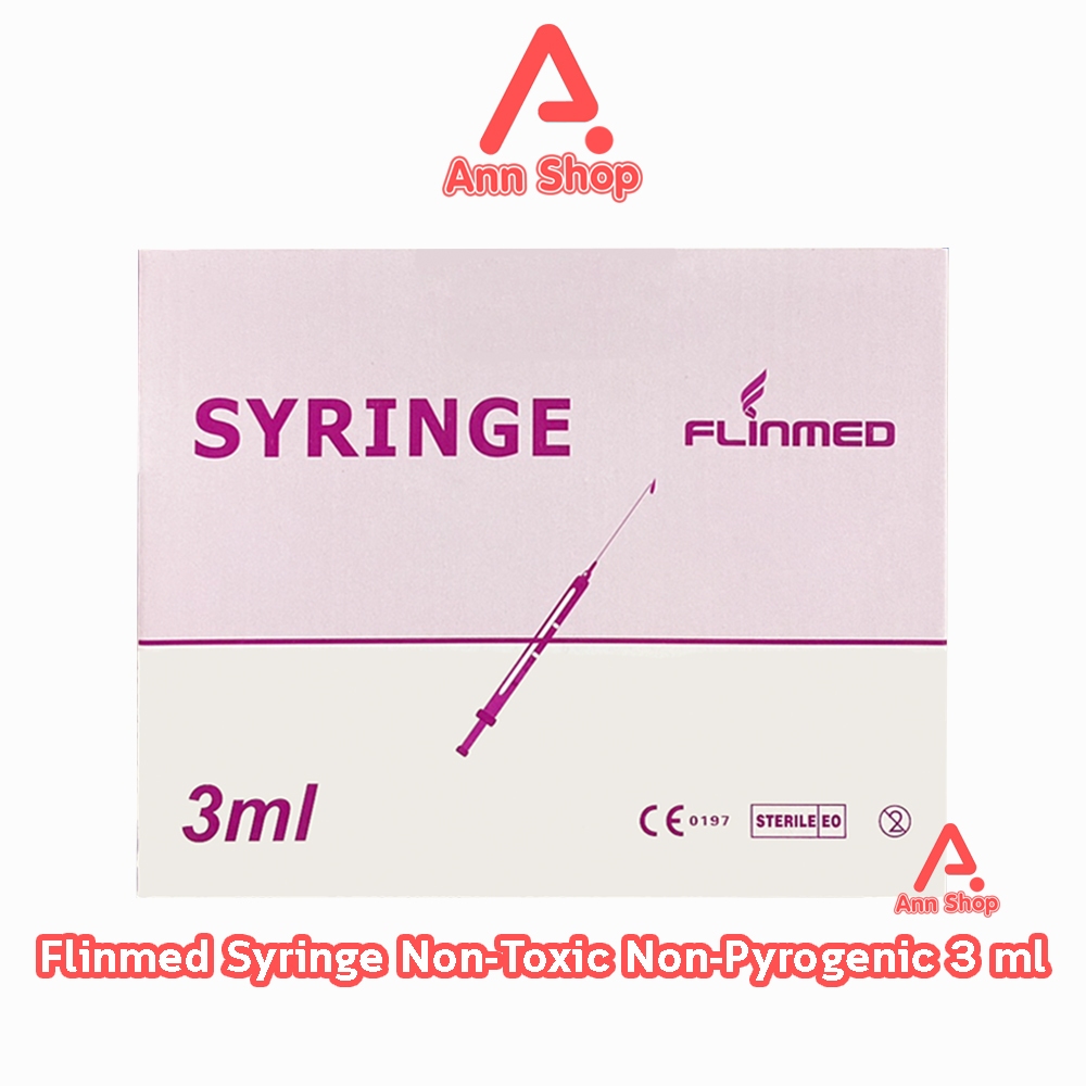 Flinmed Syringe ไซริงค์ กระบอกฉีดยา ไม่มีเข็ม 3 ml. บรรจุ 100 ชิ้น (1 กล่อง) CC 3203 ล้างจมูก ป้อนยา