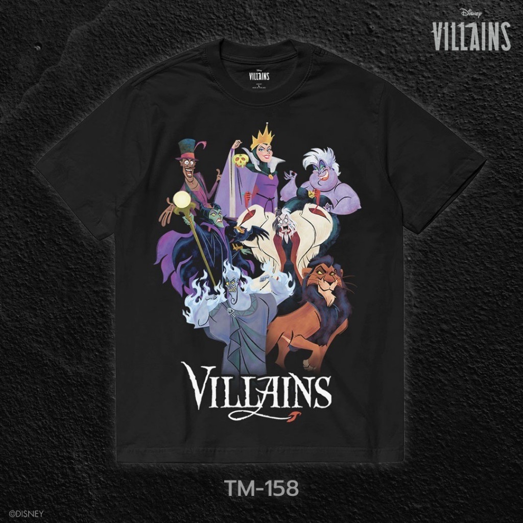 Power 7 Shop เสื้อยืดการ์ตูน "Villains" ลิขสิทธิ์แท้ DISNEY (TM-158)