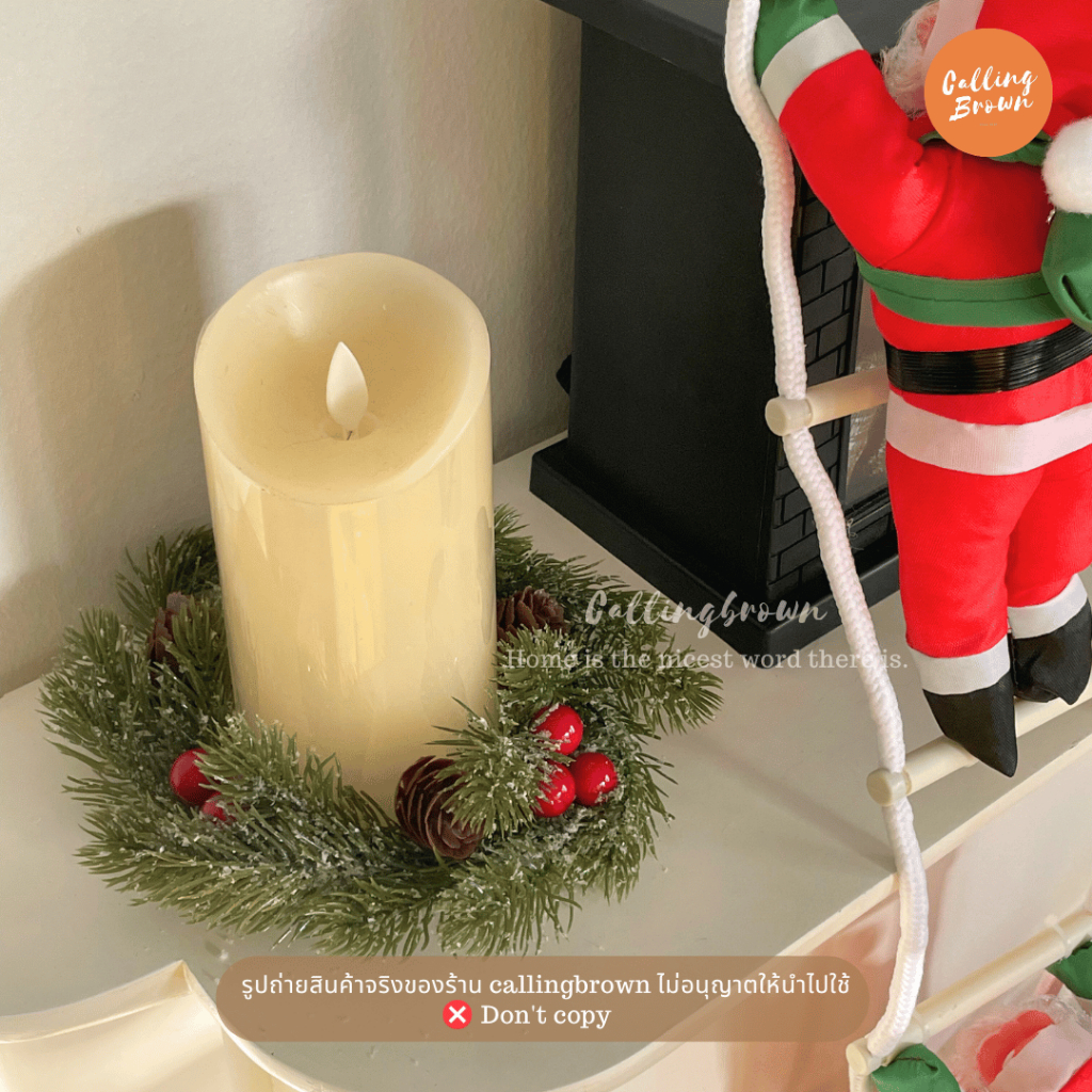 callingbrown [ พร้อมส่ง ] ที่วางเทียน พุ่มไม้วางเชิงเทียน คริสมาสต์ xmas
