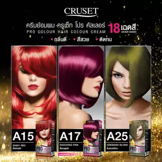 ใหม่ครูเซ็ท ครีมย้อมผม โปร คัลเลอร์ 100 มล. Cruset PRO Colour Hair Colour Cream 100 ml. สีย้อมผมครูเซ็ท