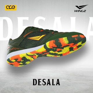 รองเท้าฟุตซอลตัวท็อป Wingz x Desala สีเขียว ใหม่ล่าสุด!
