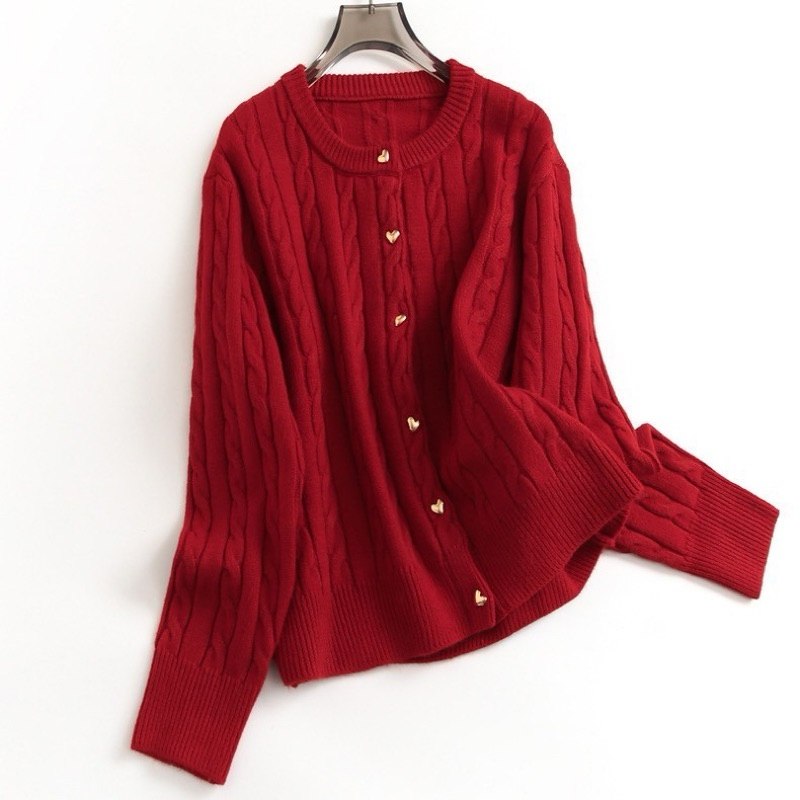 NEW KNIT HEART CARDIGAN #พร้อมส่ง