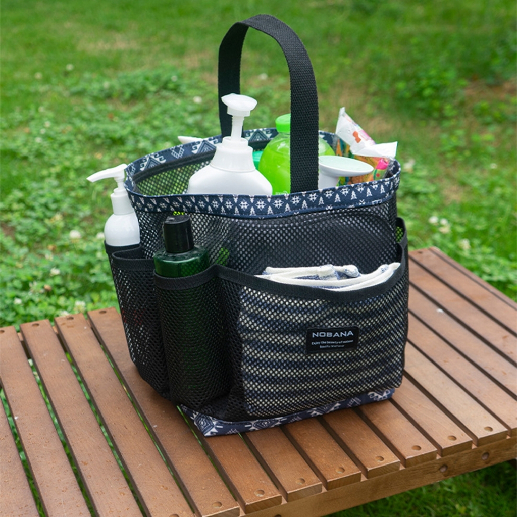 Nobana กระเป๋าอเนกประสงค์ กระเป๋า​จัดระเบียบ ตะกร้าตาข่ายอาบน้ํา 8 ช่อง แบบพกพา