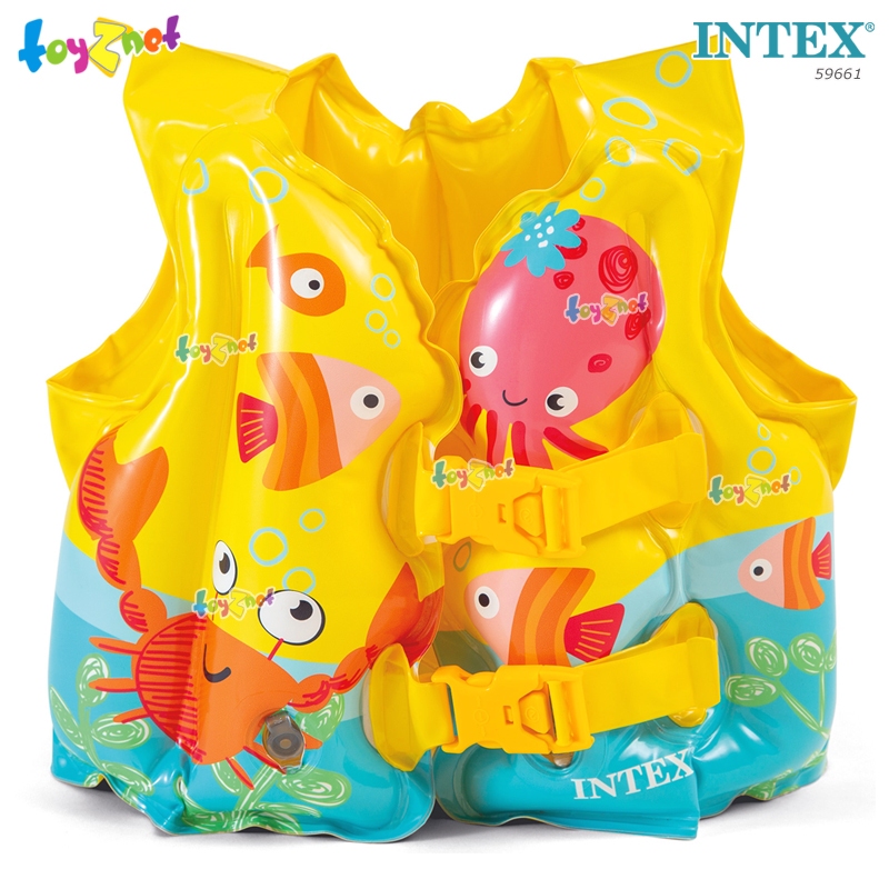 Intex  เสื้อชูชีพ เป่าลม ลายเพื่อนสัตว์ใต้ทะเล ลายใหม่ 41X30 ซม. รุ่น 59661
