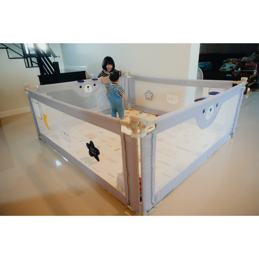 [bebeshop] ที่กั้นเตียง ที่กั้นเตียง+คอกกั้นเด็ก คาน+อะไหล่ ที่กั้น กั้นตกเตียง ที่นอนเด็ก ที่กั้นเด็ก