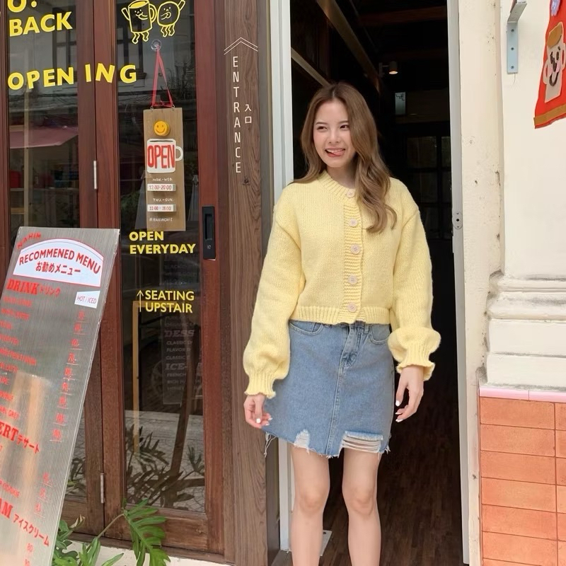 3pcs.basket_official ‘3pcs.basket_official macaron cardigan’