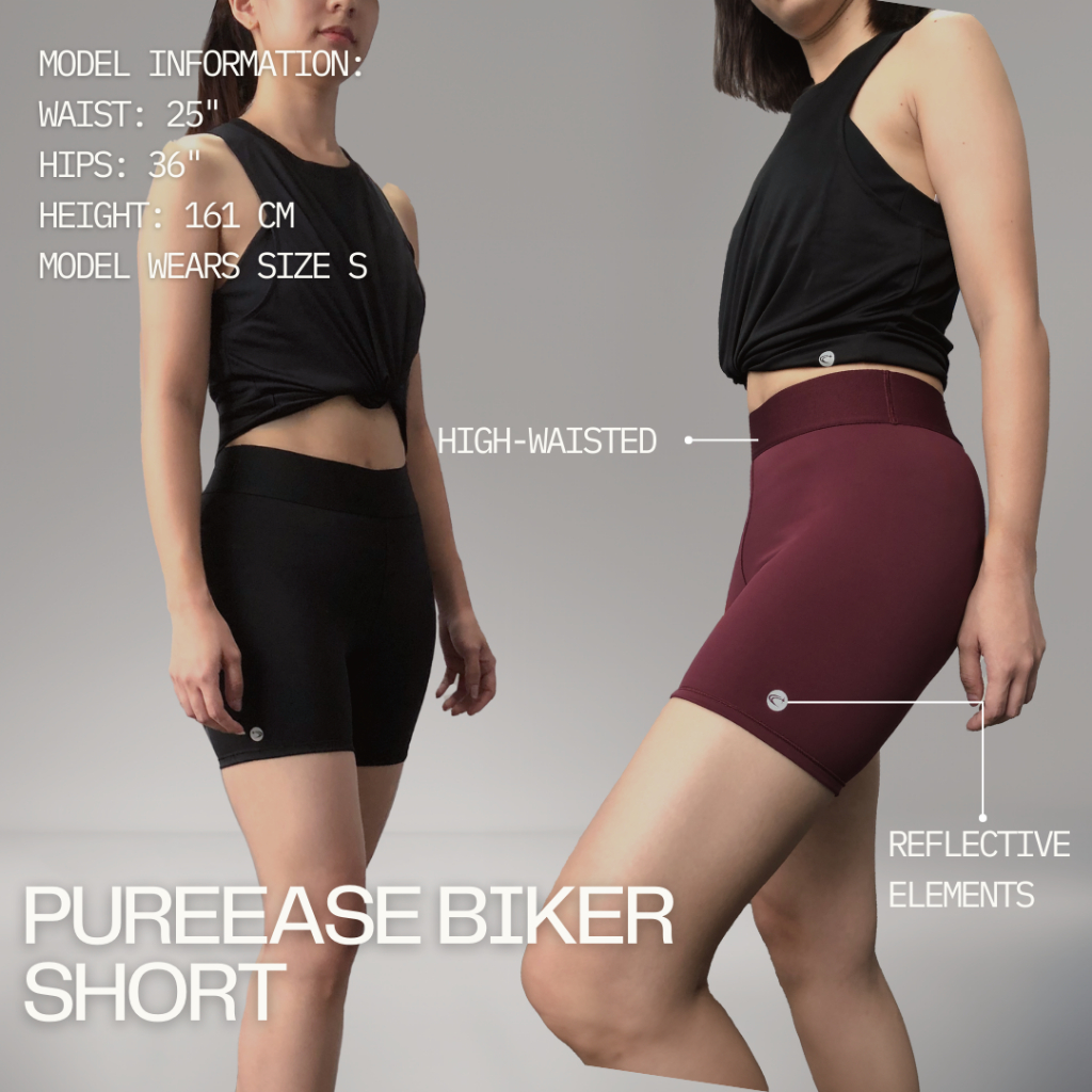 PY PureEase Biker Short เลกกิ้งขาสั้น ออกกำลังกาย โยคะ ผ้านิ่มยืดหยุ่น เเห้งไว ยาว 4 1/2"