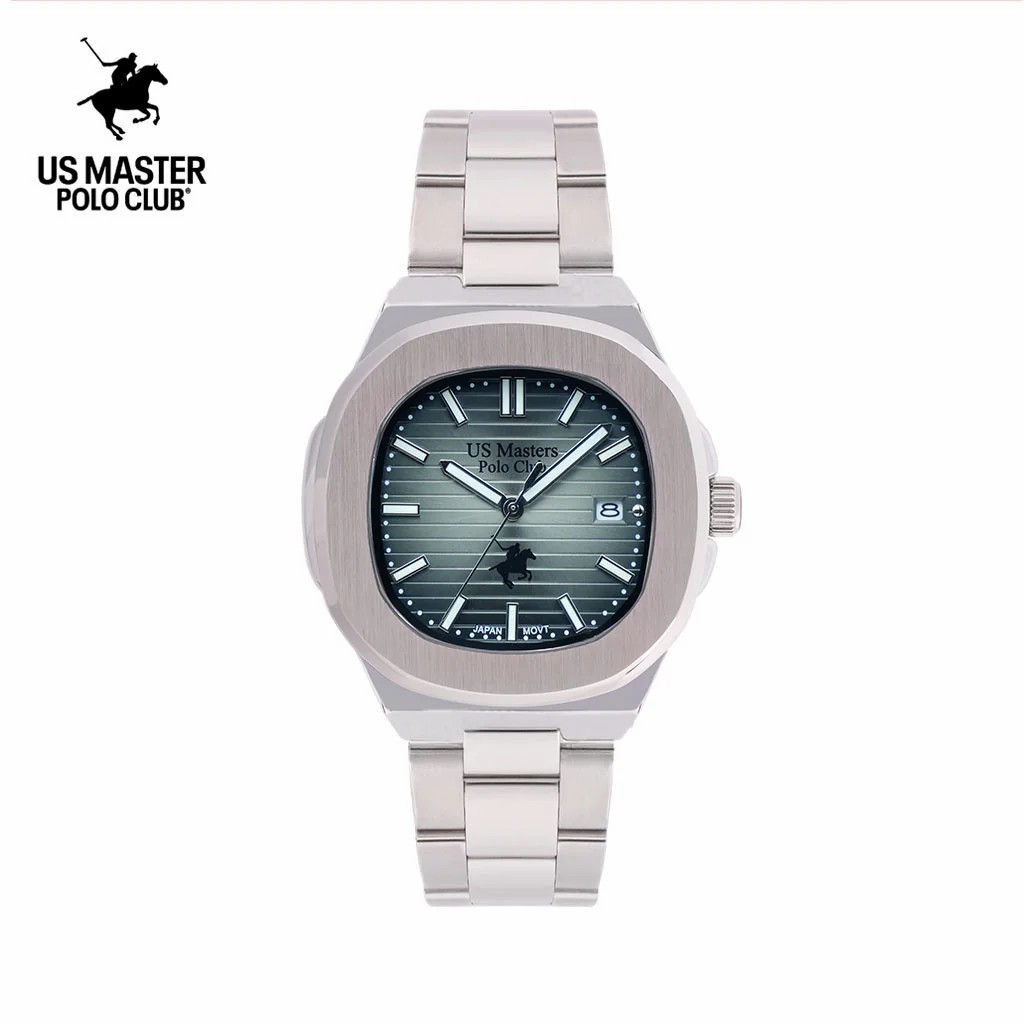 USM-DD17 นาฬิกาข้อมือ มีวันที่ กันน้ำได้ สายสแตนเลส มีใบประกันแท้ 1 ปี แบรนด์ US Master Polo Club