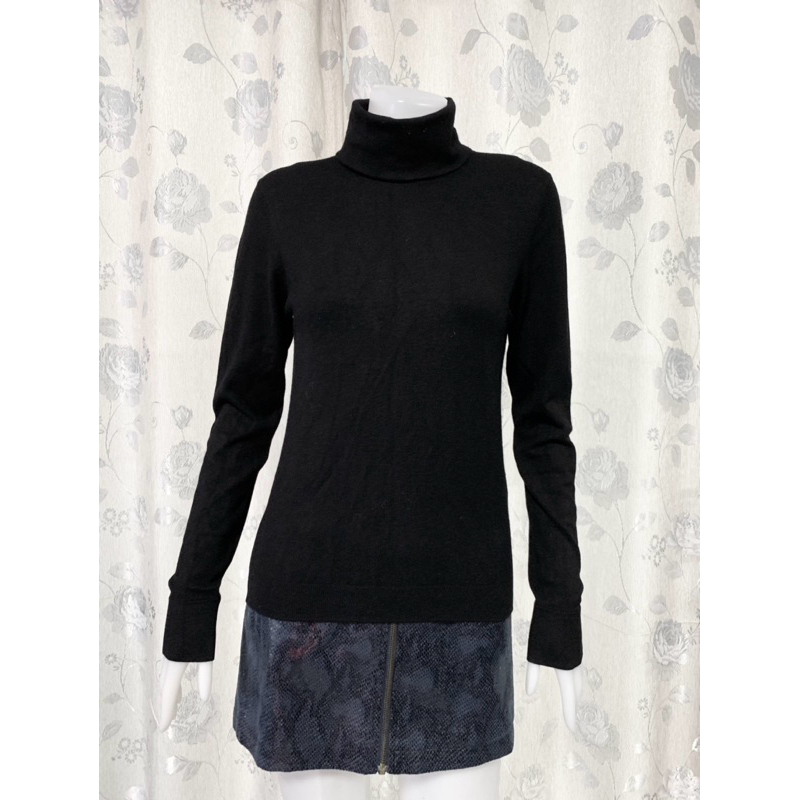 (SWY415)  เสื้อสเวตเตอร์ไหมพรม คอเต่า กันหนาว สภาพดี แบรนด์ gaminerie ไซส์ 2 อก 34“  ⭐️มือสองค่ะ⭐️