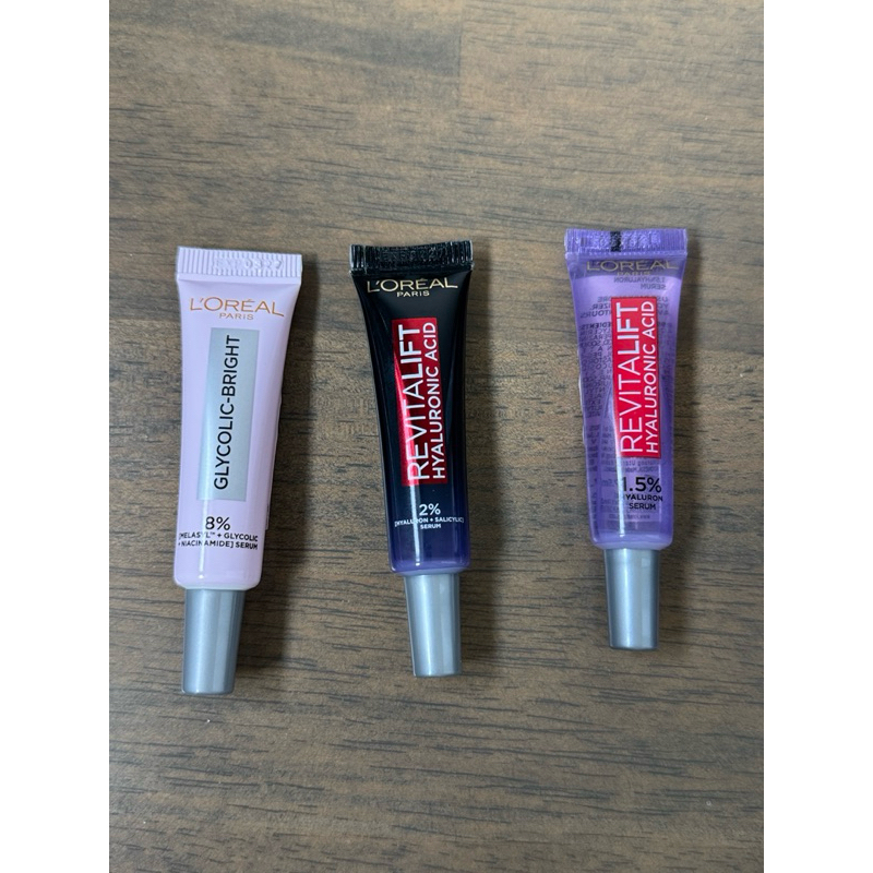 Loreal serum Glycolic-Hyaluronic acid เซรั่มลอรีอัล 7.5 ml 4 หลอดเท่าขนาดจริง หน้าขาวใส ผิวขาวใส ลองรีอัล Loreal Serum