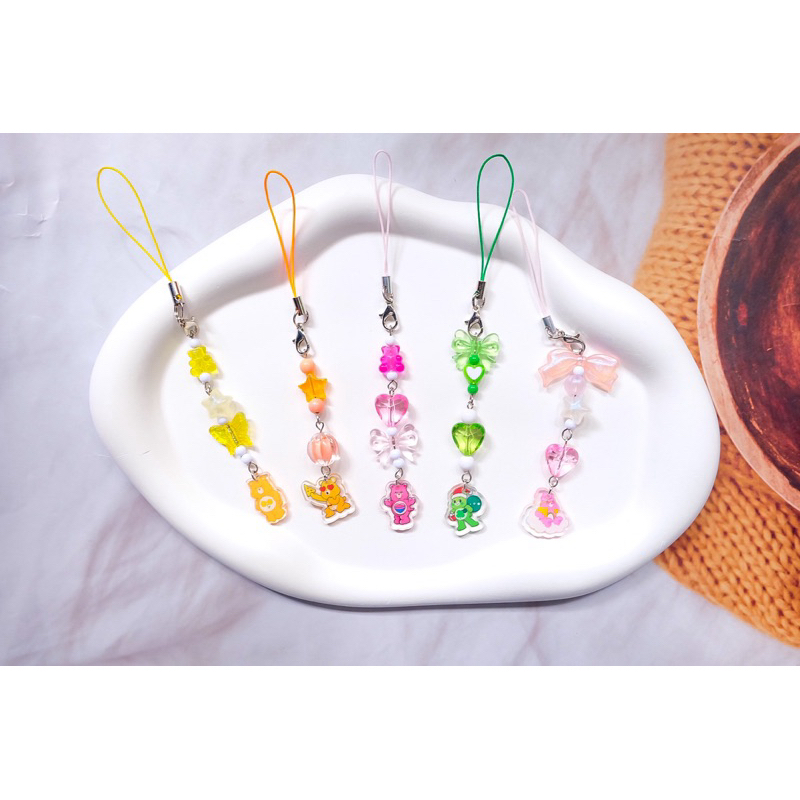 สายคล้องโทรศัพท์มือถือ ลูกปัดเเคร์แบร์ S (สินค้าพร้อมส่ง) ของฝาก ของขวัญ ของแถม