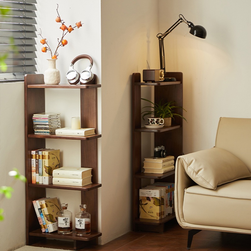 ชั้นวางหนังสือ 120cm ชั้นวางไม้ ชั้นวางจอแสดงผล สีขาว/สีดำ/สีไม้ wooden bookshelf ประหยัดพื้นที่