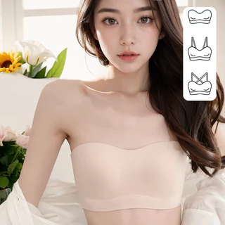 #N59 บราสุขภาพ เสื้อชั้นในไร้โครง สีพื้น เสื้อในเกาะอก ผู้หญิง SoftBra ฟองน้ำบาง เนื้อผ้านิ่ม สวมใส่สบาย