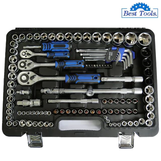 EURO KING TOOLS ชุดบล็อค 150 ตัวชุด สินค้ามาตรฐานเยอรมัน เหล็กคุณภาพดี CR-V แข็งแรง ทนทาน ชุดอุปกรณ์เครื่องตามรูปภาพ ได