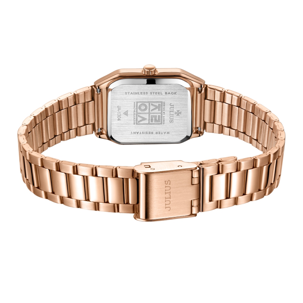 Julius นาฬิกาข้อมือผู้หญิง JA-1304 สายสแตนเลสสตีล หน้าปัดเหลี่ยม แบรนด์เกาหลี แฟชั่นฮิตของแท้