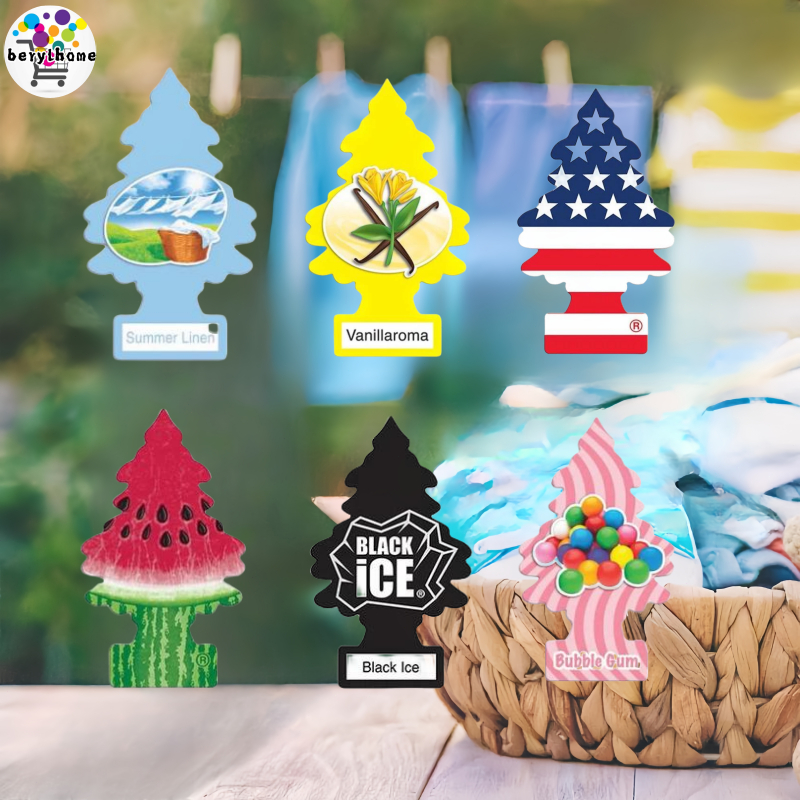 [ขายดี] Little Trees แผ่นน้ำหอม Air Freshener แผ่นน้ำหอมปรับอากาศ กลิ่น จี้น้ำหอมปรับอากาศรถยนต์ Vanilla Pride