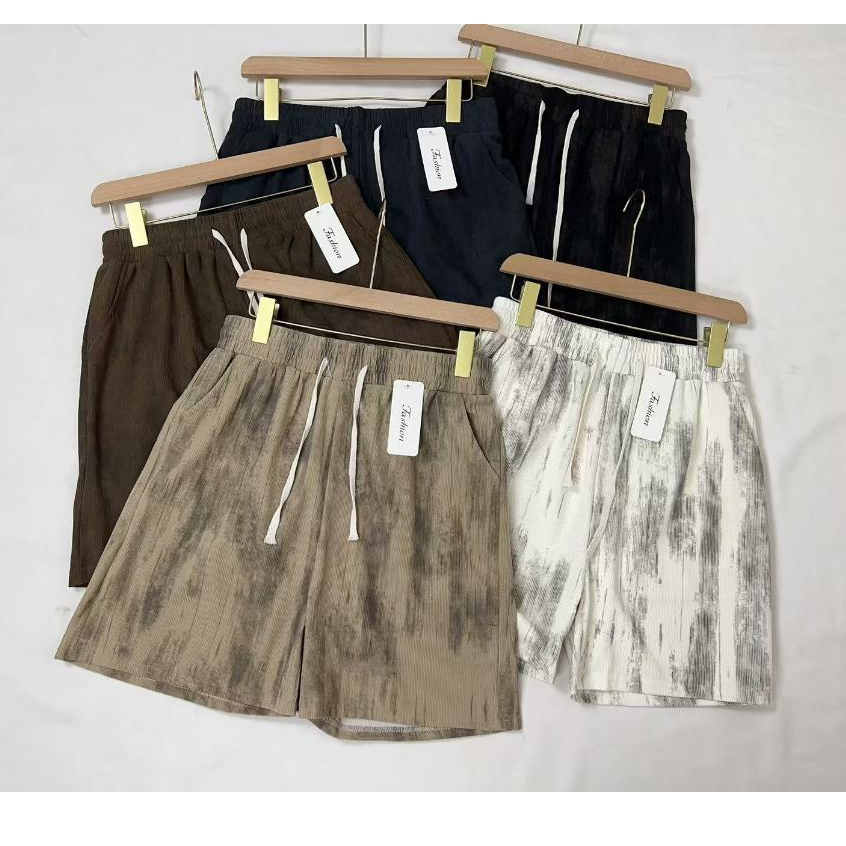 พร้อมส่ง กางเกงผ้าลูกฟูกขาสั้นผ้าหนา