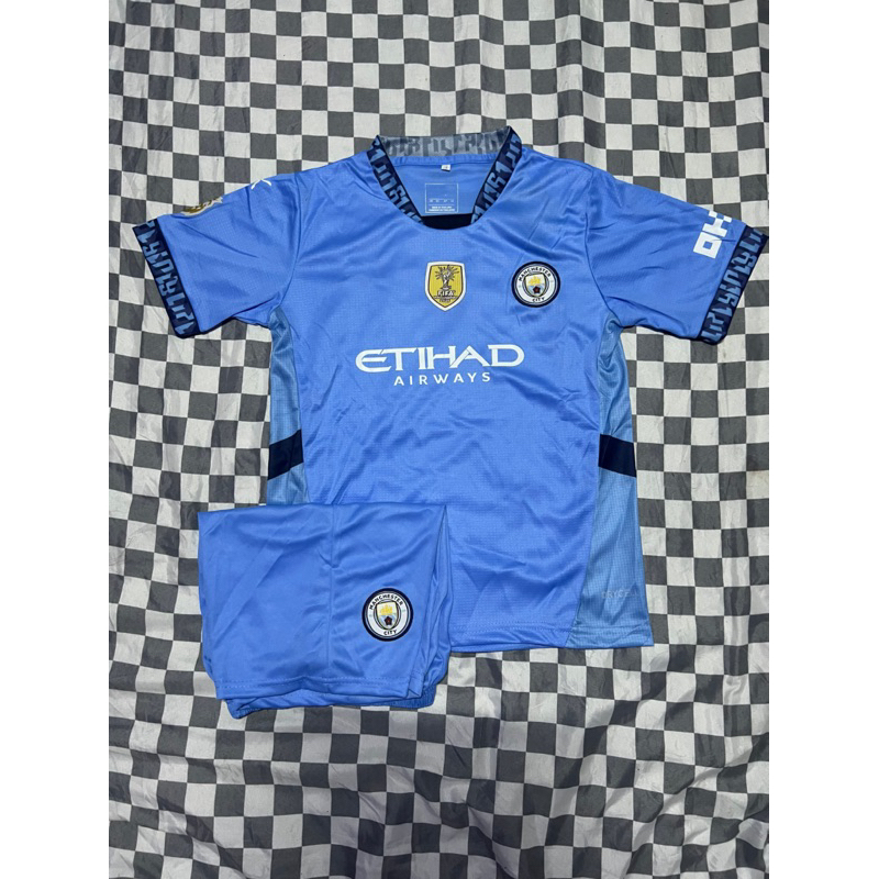 ชุดกีฬาแมนซิตี้ สีฟ้า 2024/25 เสื้อพร้อมกางเกง