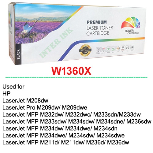 หมึกพิมพ์ W1360X (136X) 2.6K สีดำ Color Box