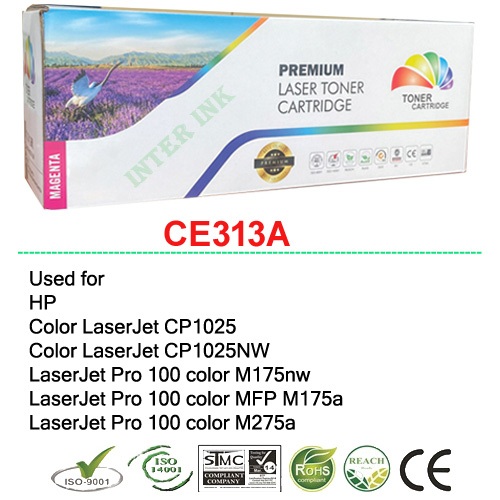 หมึกพิมพ์ Color LaserJet CP1025 / CP1025NW (CE313A) สีแดง Color Box