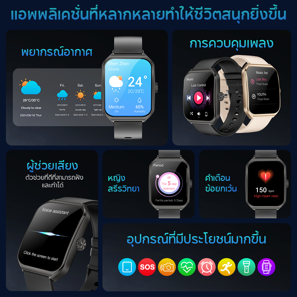 Aolon Curve 2 สมาร์ทวอทช์ 1.83 นิ้ว หน้าจอโค้ง นาฬิกาวิ่งโลหะผสมสังกะสี บันทึกขั้นตอน ตรวจจับข้อมูลสุขภาพโดยอัตโนมัติ