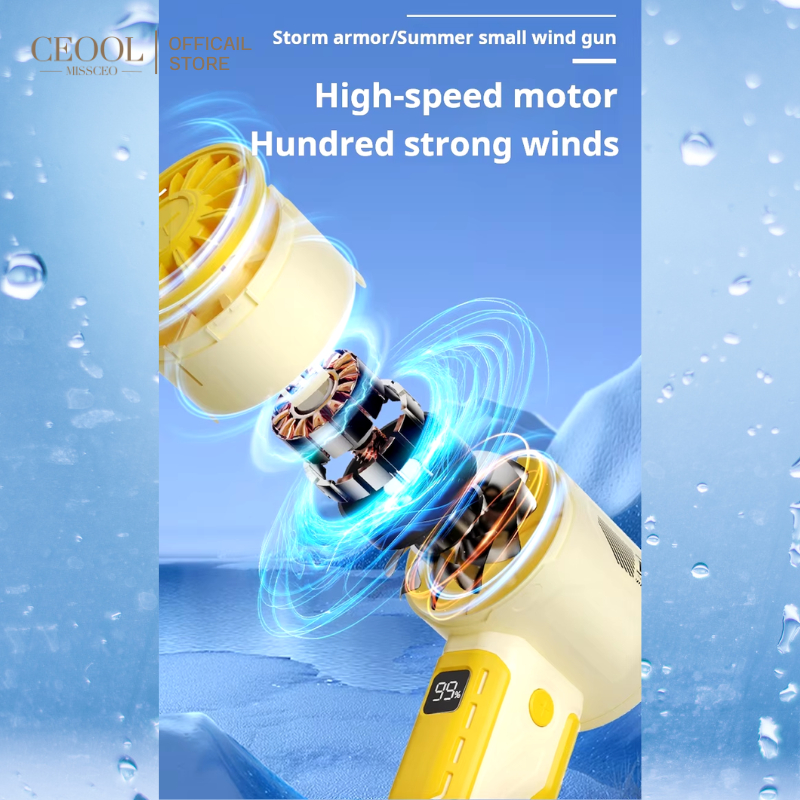 CEOOL พัดลมมือถือ ปรับระดับได้ 100 ระดับ พัดลมพกพา ไม่มีใบมีด ชาร์จใหม่ได้ ใช้งานได้ 20 ชม. - รูปที่ 5