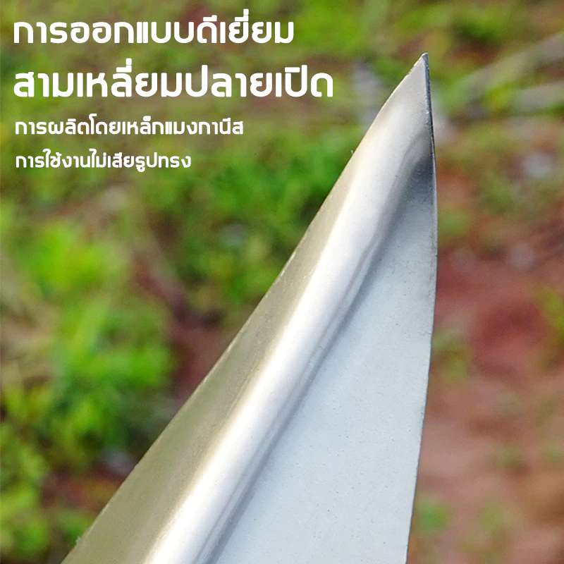 จอบสามเหลี่ยม อุปกรณ์การเกษตร จอบไถพรวนดิน จอบดายหญ้า thumbnail 8