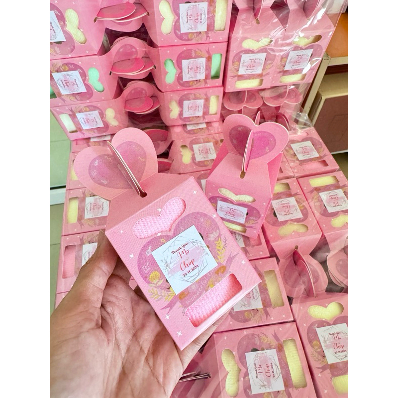 ของชำร่วยผ้าเช็ดหน้า ส่ง10.8 บาท แพคกล่องสวย ของชำร่วยงานแต่ง ผ้าขนหนูของชำร่วย - รูปที่ 4