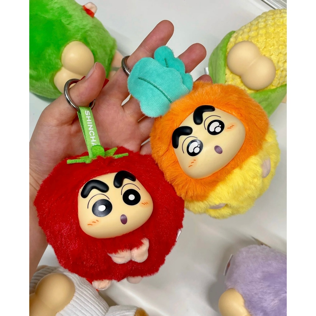 พร้อมส่ง🤪กล่องสุ่ม ตุ๊กตาห้อยกระเป๋า🌽Shin-chan Vegetable🥬ชินจัง ผักซุกซน🍅 กล่องสุ่ม🎁ลุ้นซีเครท