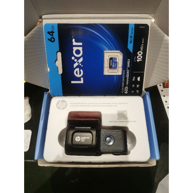 กล้องหน้าติดรถยนต์ HP F490W Dashcam Full HD 1296P Wifi