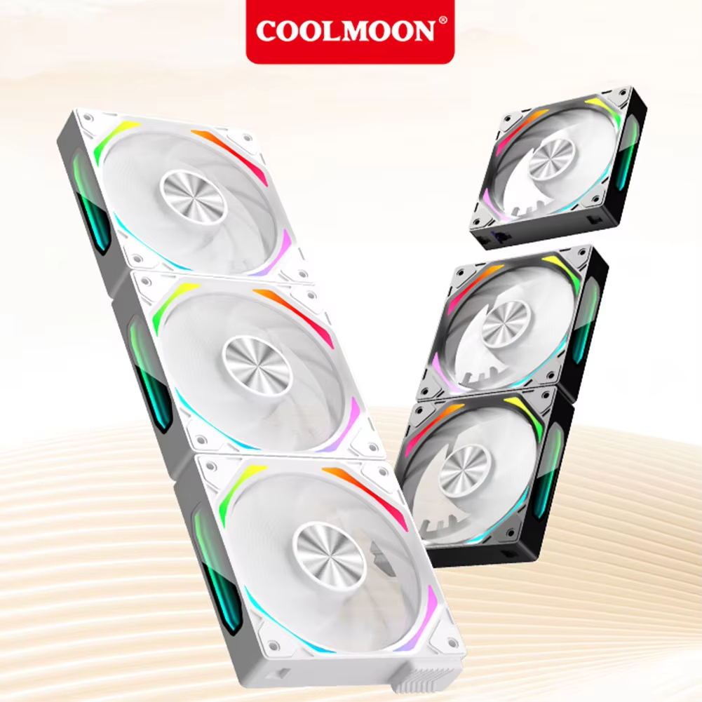 พัดลมเคส Coolmoon ORION Building Block Fan kit ARGB 3pin 5V+4Pin PWM 120mm. 1800RPM