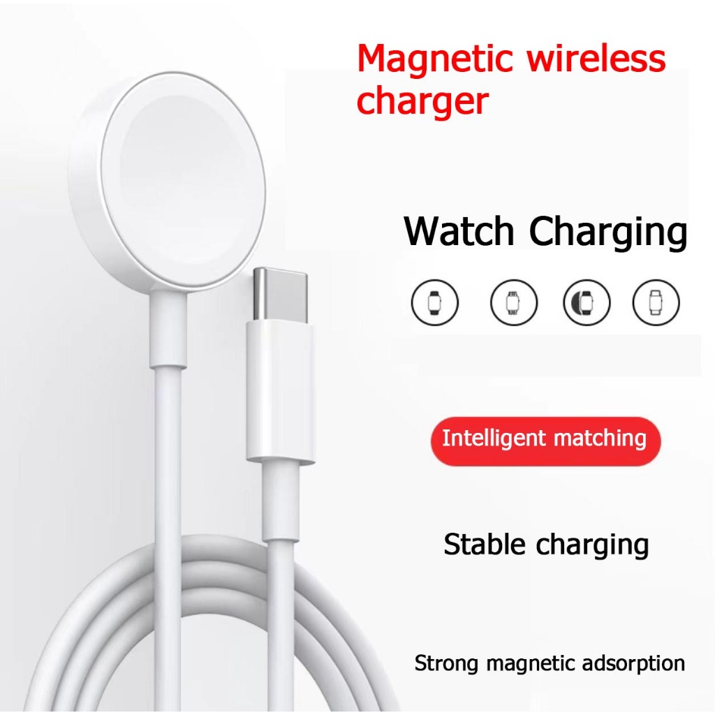 การชาร์จเร็ว For iwatch 1/2/3/4/5//67/8/9/SE วงแหวนแม่เหล็ก PD สายชาร์จ USB เหมาะสําหรับสายชาร์จ