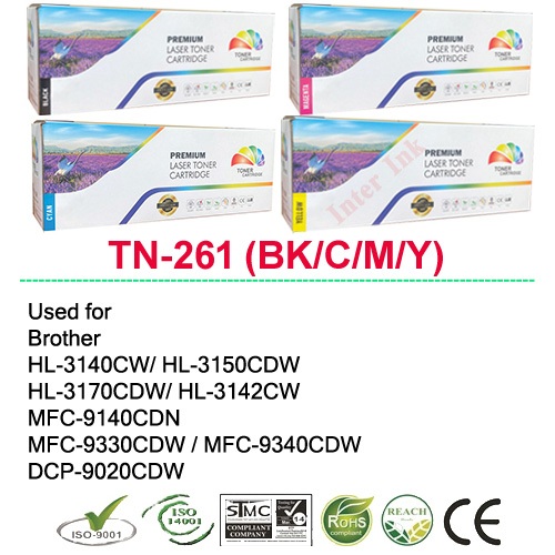 ตลับหมึก TN-261 / TN-251 (สีดำ/ สีฟ้า/ สีเหลือง/ สีแแดง) Color Box
